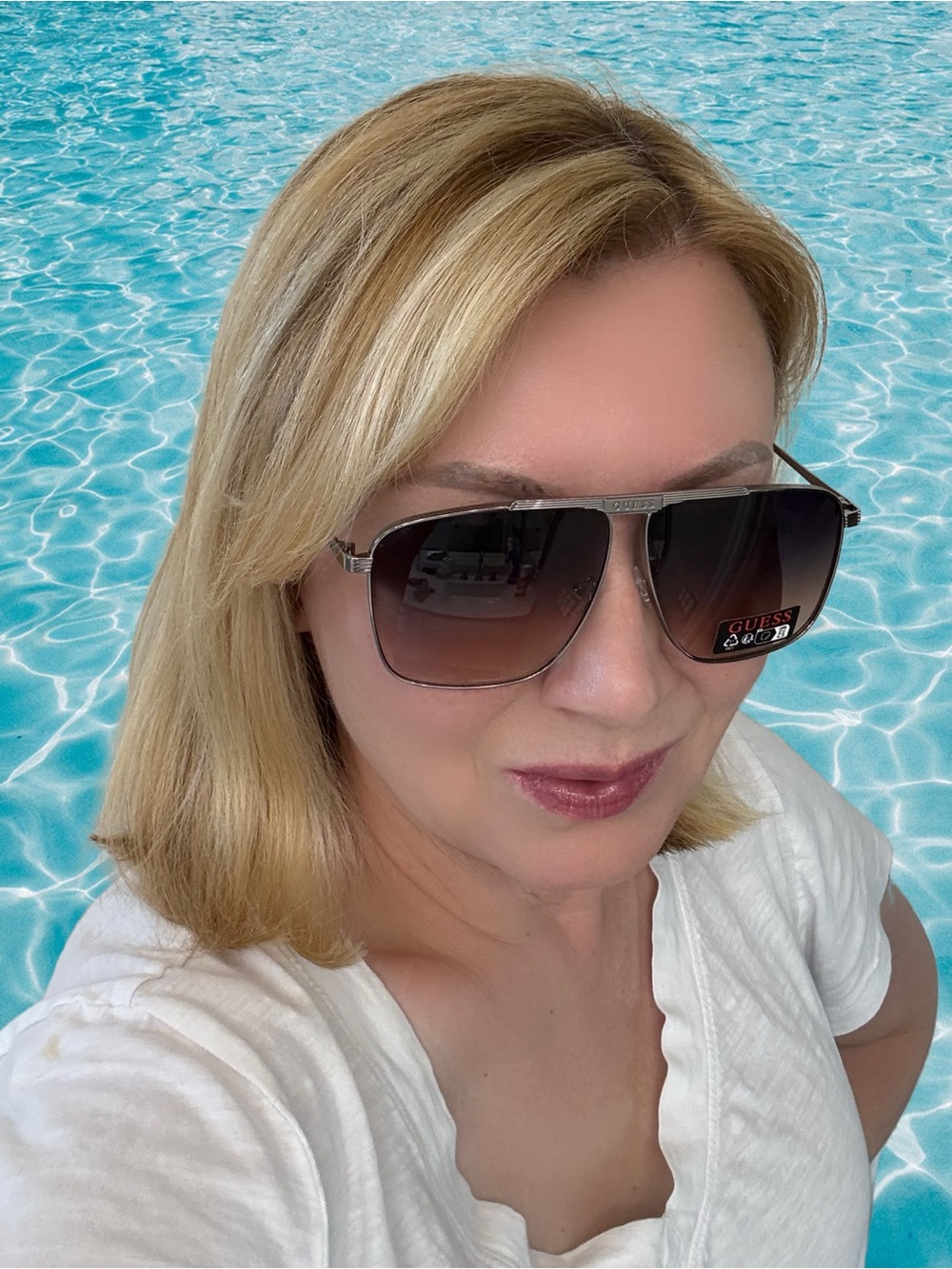 GUESS Aviator Sunglasses in GRADIENT Brown NWOT - Picture 13 of 13